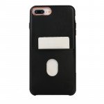 Wholesale iPhone 8 Plus / 7 Plus Pro Card Slot Armor PU Leather Case (Black)